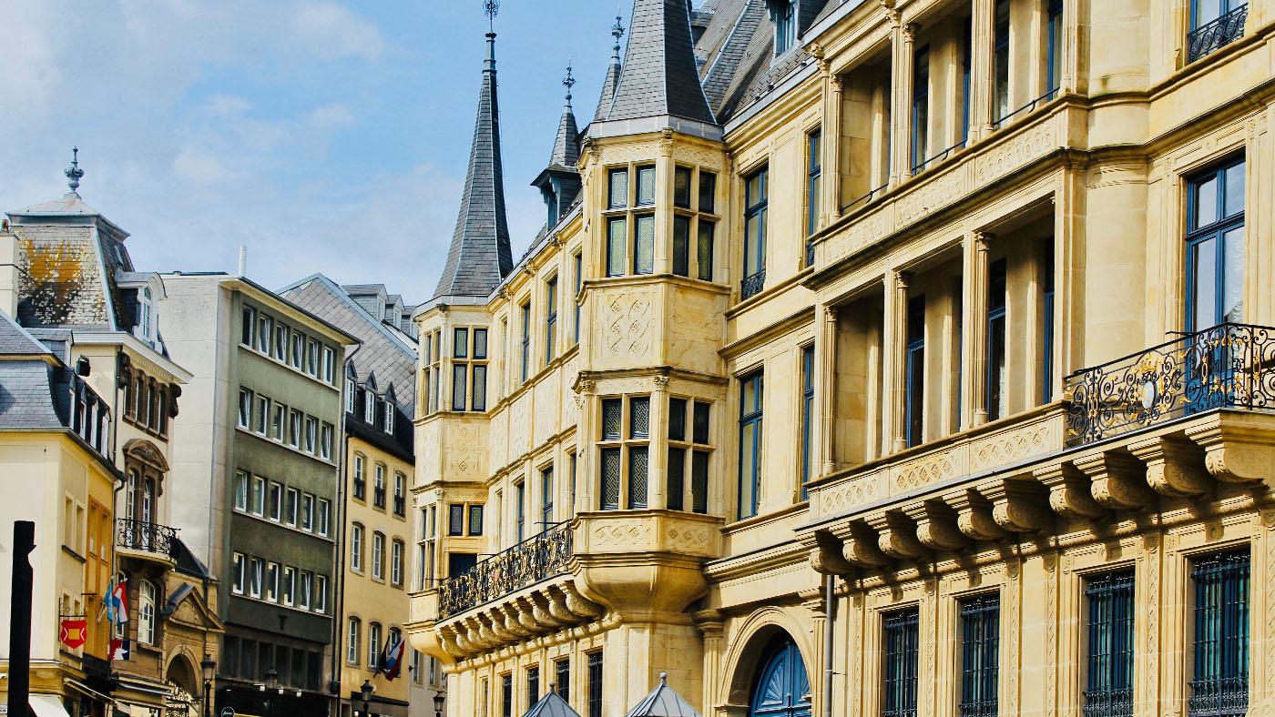Photograph of buildings in downtown Luxembourg