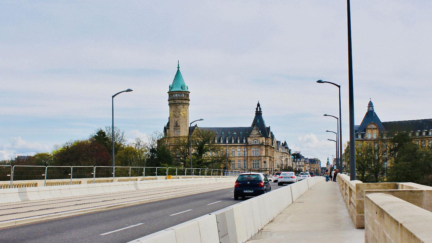 Photograph of the Adolph Bridge in Luxembourg City